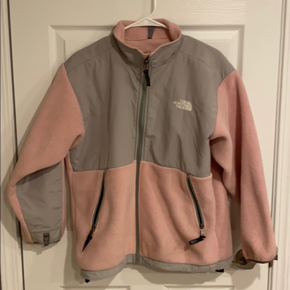 Light pink & grey The North Face Denali jacket!